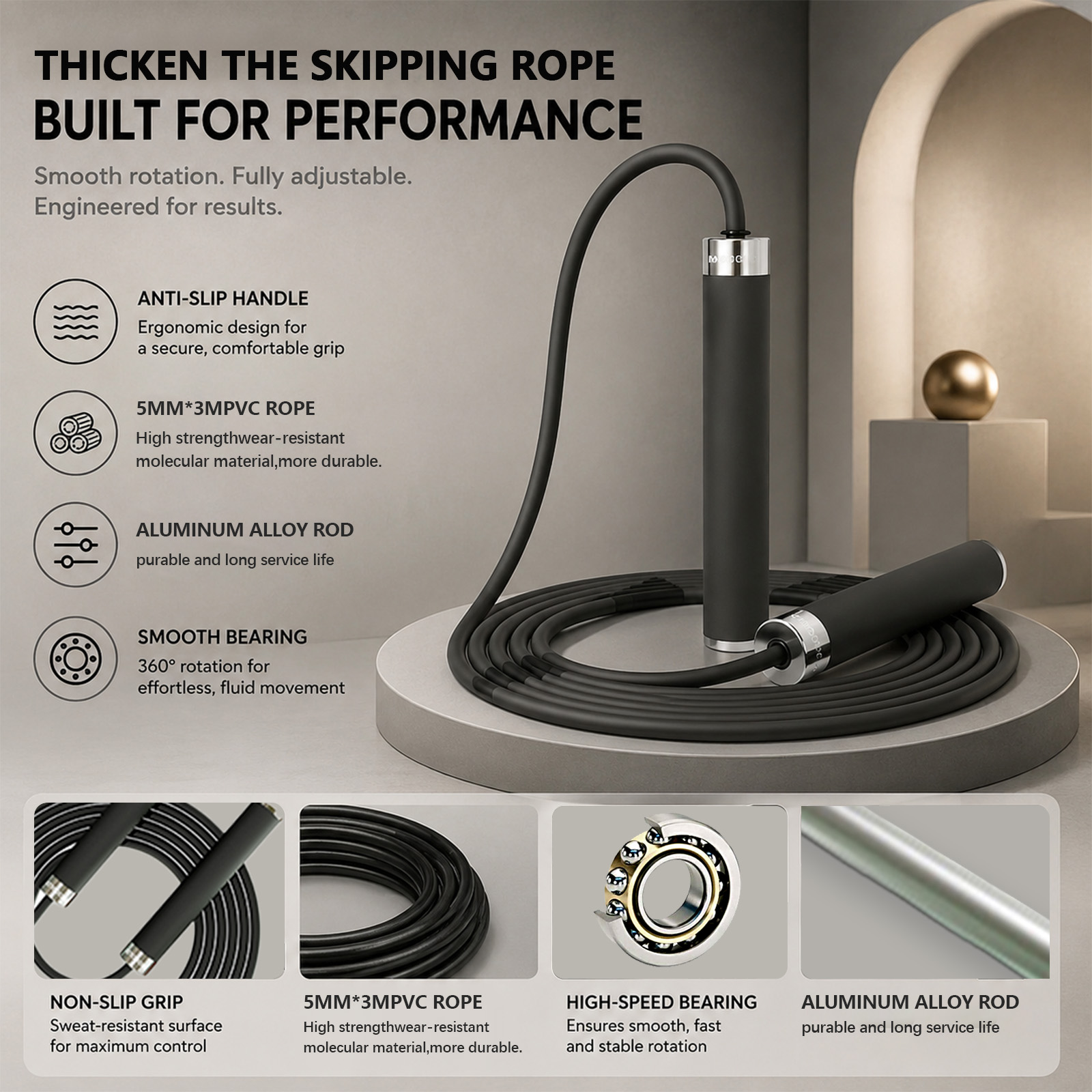 Boxing Jump Rope Sport Exercis - огляд і ціна Jump Rope Bearing