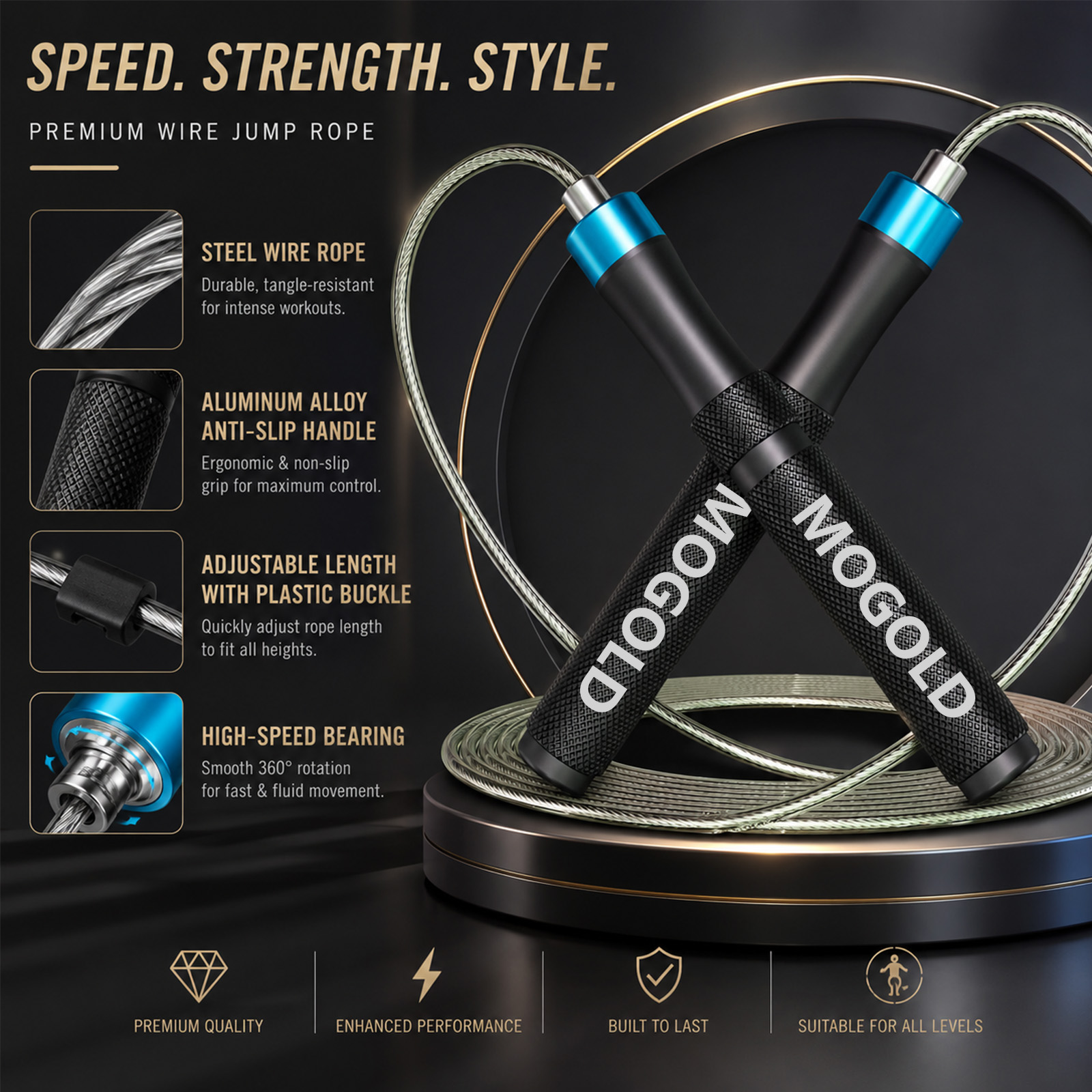 MOGOLD Professional Speed Jump - огляд і ціна Jump Rope Bearing