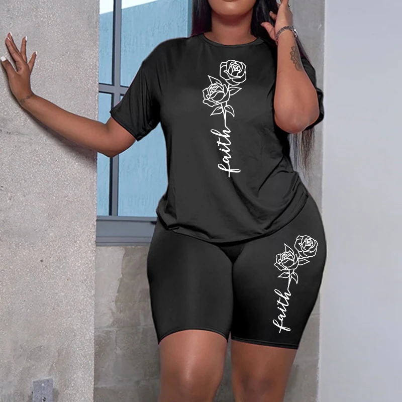 Faith Letter Printed Tracksuit - огляд і ціна Home Gym Outfit