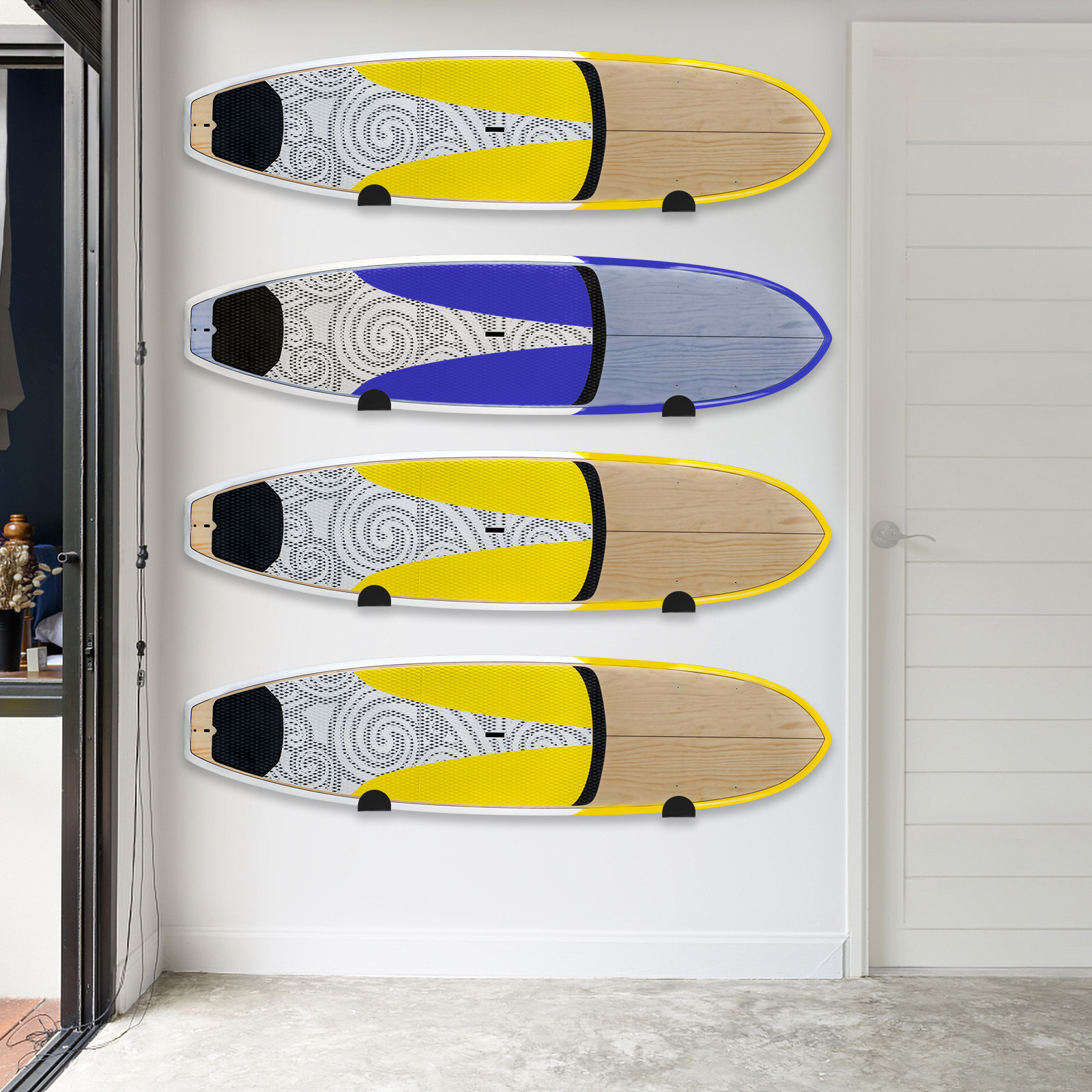 4Pcs Yoga Mat Wall Organizer S - огляд і ціна Home Gym Studio